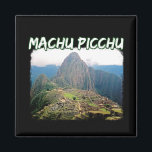 Machu Picchu Peru - Huayna Picchu Mountain Magnet<br><div class="desc">Machu Picchu, Peru - Peruvian photography art. Historical end of the Inka Trail scenic view with Wyna Picchu, Huayna Picchu mountain towering over ancient Inca city ruins. > Travel memorabilia for tourist, volunteer traveler, tour guide or backpacker hiking the Inca Trail. > Customizable: Add your own custom name or text....</div>