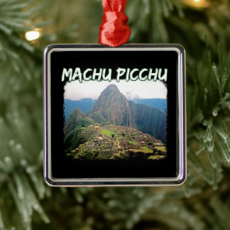 Machu Picchu Peru - Huayna Picchu Mountain Metal Tree Decoration