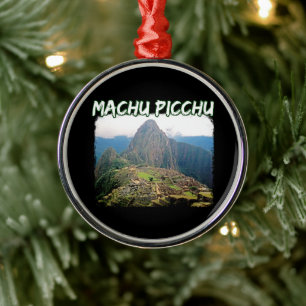 Machu Picchu Peru - Huayna Picchu Mountain Metal Tree Decoration
