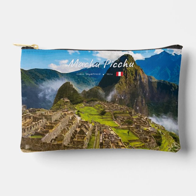 Machu Picchu, Peru - Inca Citadel Ruins Accessory Pouch (Front)