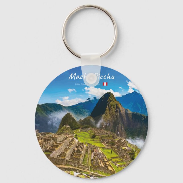 Machu Picchu, Peru - Inca Citadel Ruins Key Ring (Front)