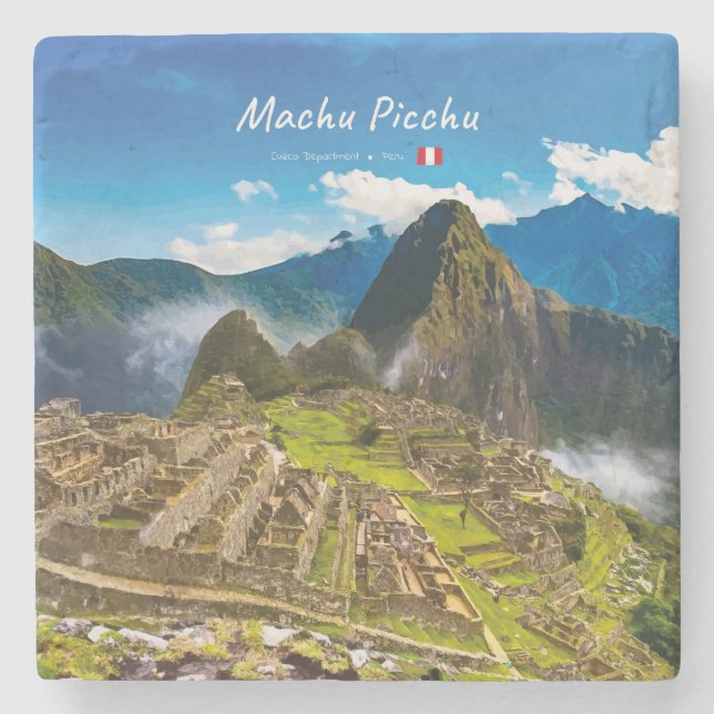 Machu Picchu, Peru - Inca Citadel Ruins Stone Coaster (Front)