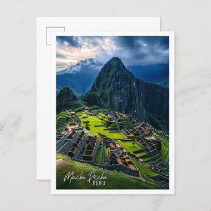 Machu Picchu Peru is the beautiful tourist place Postcard