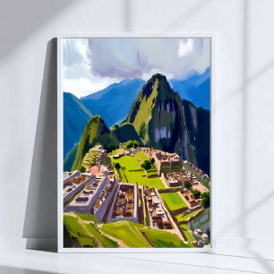 Machu Picchu Peru Painting Poster