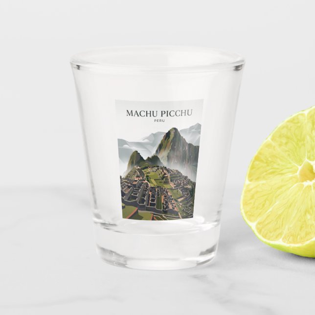 Machu Picchu Peru Shot Glass (Front)