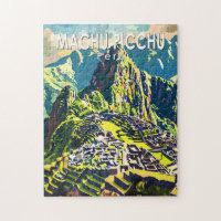 Machu Picchu Peru South America Travel Art Vintage