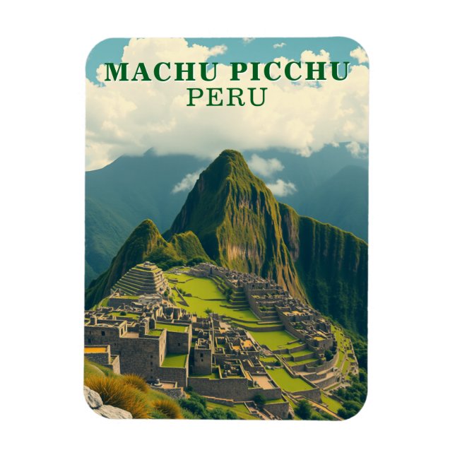 Machu Picchu Peru Souvenir Ancient Inca Magnet (Vertical)
