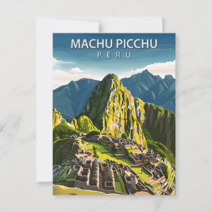 Machu Picchu Peru Travel Inca Ruins Postcard