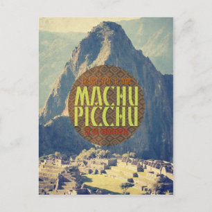 Machu Picchu Peru Travel Postcard