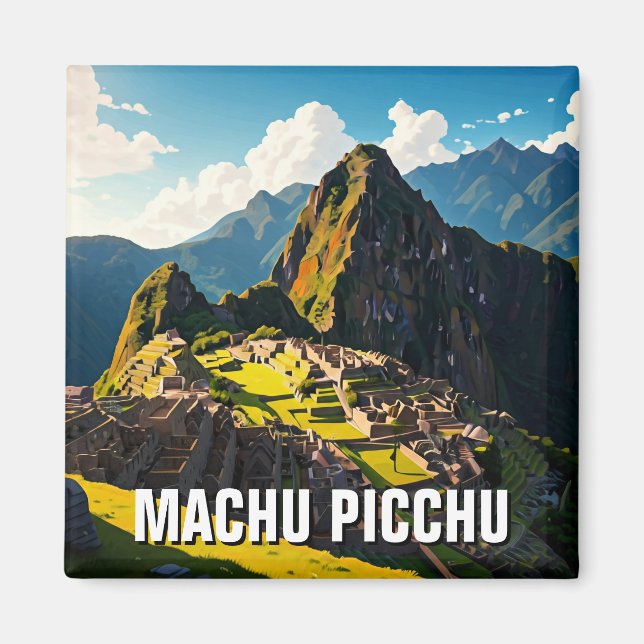 Machu Picchu Peru Travel Souvenir Magnet (Front)