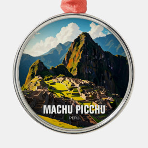 Machu Picchu Peru Travel Souvenir Metal Tree Decoration