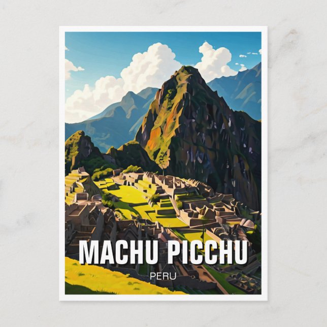 Machu Picchu Peru Travel Souvenir Postcard (Front)