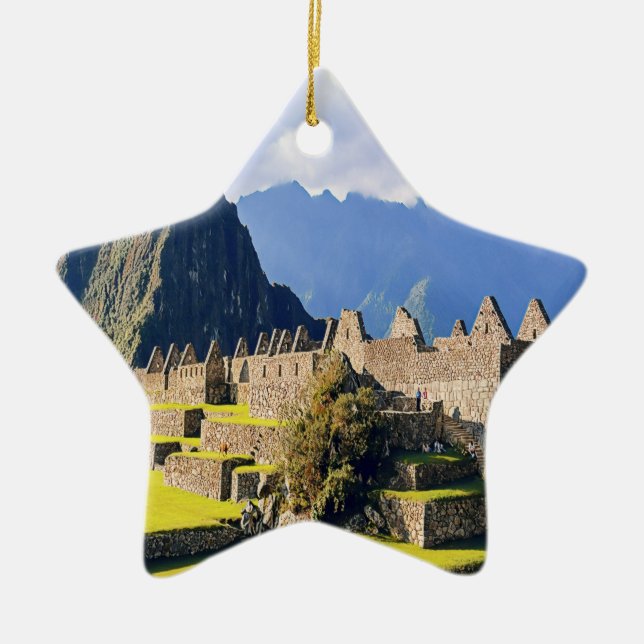 MACHU PICCHU - Peru - view Ceramic Tree Decoration (Front)