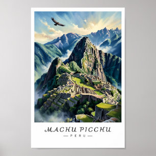 Machu Picchu Peru Wall Art, Inca City Poster