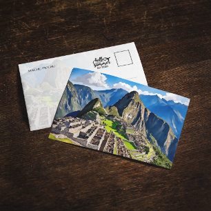 Machu Picchu Peru Watercolor Invitation