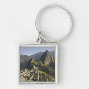 Machu Picchu, ruins of Inca city, Peru. Key Ring