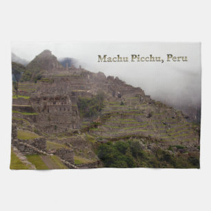 Machu Picchu Ruins, Peru Close Up Tea Towel