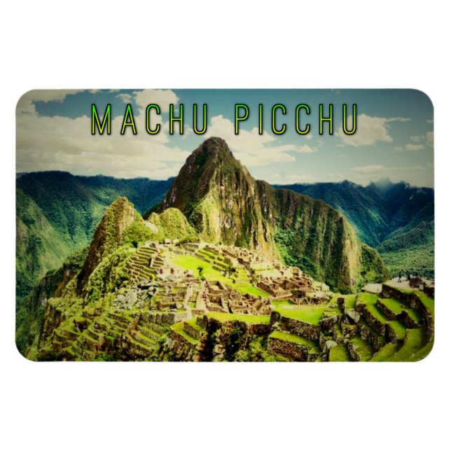 Machu Picchu stylised Magnet (Horizontal)