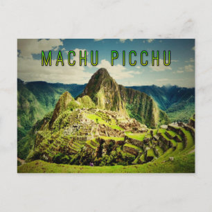 Machu Picchu stylised Postcard