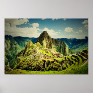 Machu Picchu stylised Poster