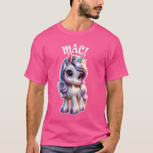 Maci Cute Unicorn Design for Girls Name Maci T-Shirt