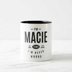 Macie Personalised Name Two-Tone Coffee Mug
