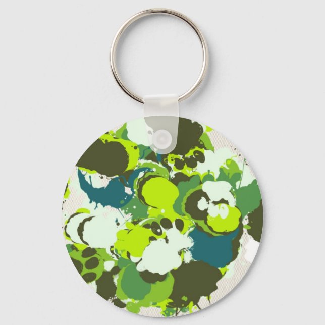 Macie the Cat Original Art 4 Key Ring (Front)