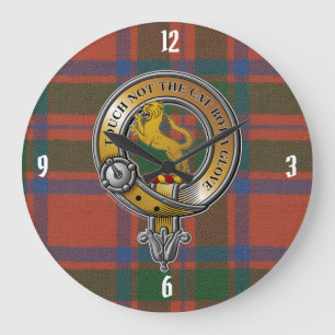 MacIntosh Tartan & Badge Large Clock