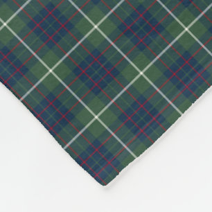 MacIntyre Clan Green Hunting Tartan Fleece Blanket