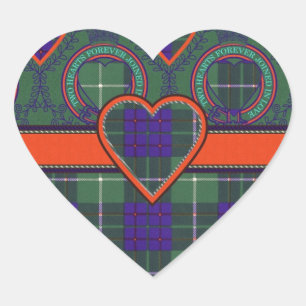 Macintyre Scottish tartan Heart Sticker