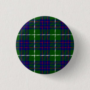 MacIntyre tartan green blue plaid 3 Cm Round Badge