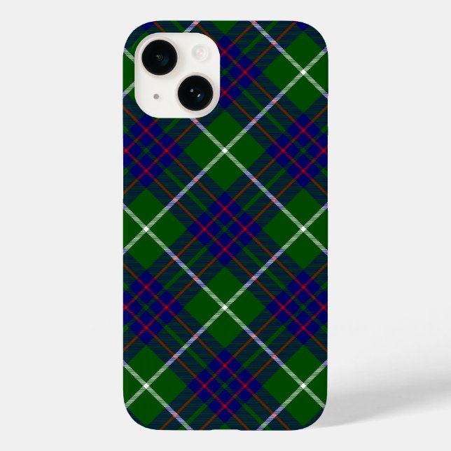 MacIntyre tartan green blue plaid Case-Mate iPhone Case (Back)