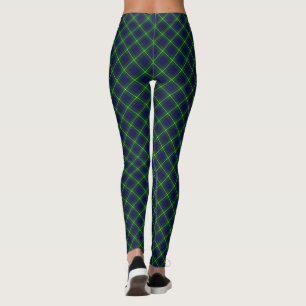 MacIntyre tartan green blue plaid Leggings