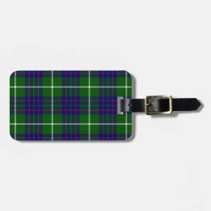 MacIntyre tartan green blue plaid Luggage Tag