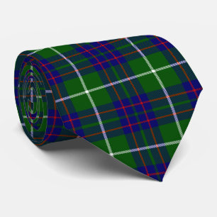 MacIntyre tartan green blue plaid Tie