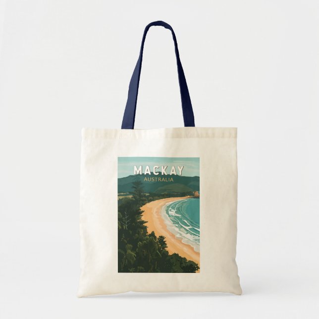 Mackay Australia Travel Art Vintage Tote Bag (Front)