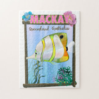 Mackay Australia Tropical travel poster Jigsaw Puzzle