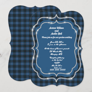 MacKay Blue Ancient Original Tartan Wedding Invitation