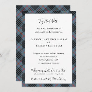 MacKay Blue Red Clan Tartan Scottish Plaid Invitation