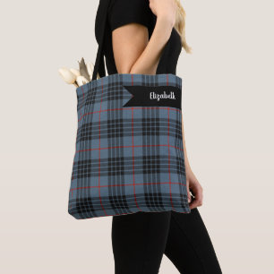 Mackay Blue Scottish Tartan Plaid Pattern Tote Bag