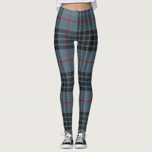 Mackay Blue Tartan Plaid Pattern Leggings