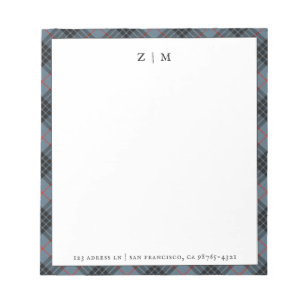 Mackay Blue Tartan Plaid Pattern Notepad