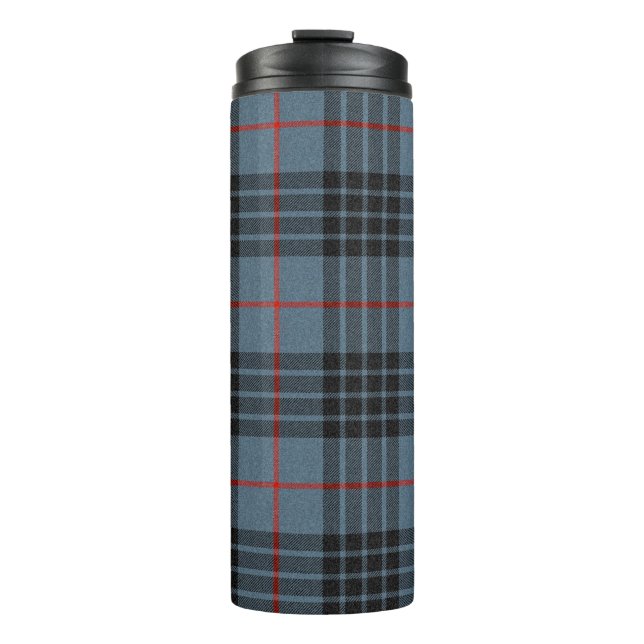 Mackay Blue Tartan Plaid Pattern Thermal Tumbler (Front)