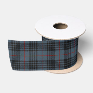 MacKay Blue Tartan Satin Ribbon