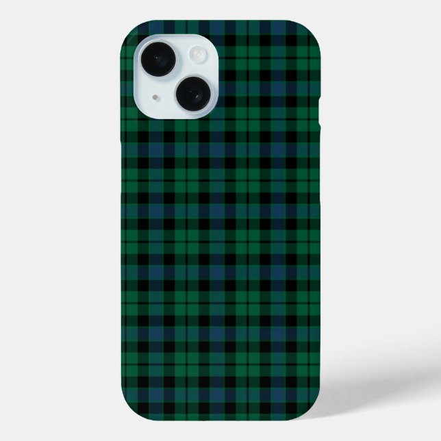 MacKay Clan Green, Blue and Black Tartan Case-Mate iPhone Case (Back)