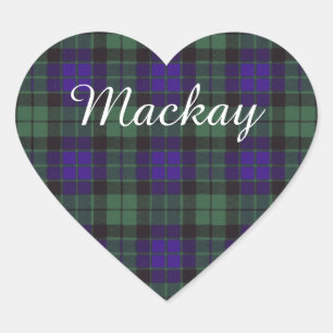 Mackay clan Plaid Scottish tartan Heart Sticker