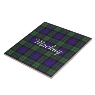 Mackay clan Plaid Scottish tartan Tile