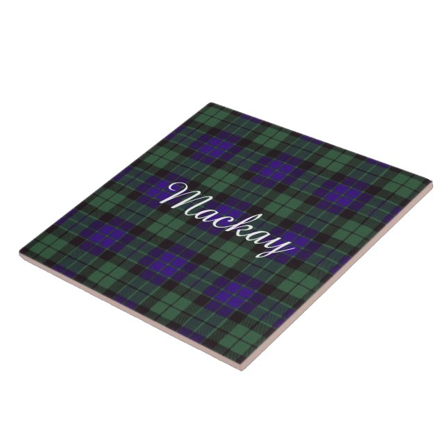 Mackay clan Plaid Scottish tartan Tile (Side)