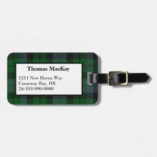 MacKay Clan Tartan Plaid Luggage Tag