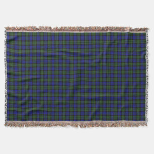 Mackay Clan Tartan Scottish Plaid Throw Blanket